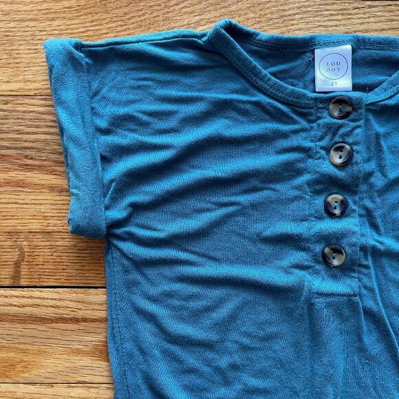 Lou Lou & Company Teal Romper Size 2T - Picture 2 of 6